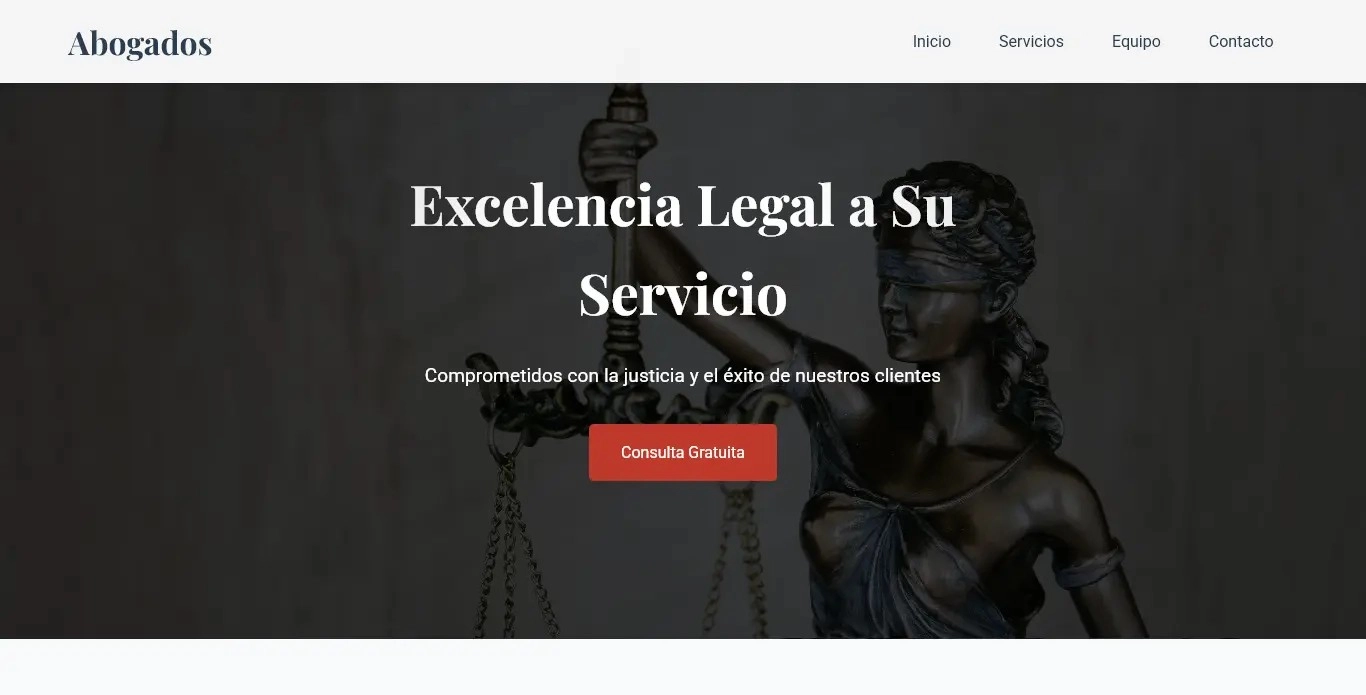 Proyecto de diseño web para Estudio Jurídico